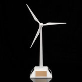 Moinho de vento movido a energia solar de plástico, ferramenta de ensino de turbina e suporte de mesa
