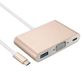 Konwerter USB 3.1 typu C na VGA Monitor Adapter ładowarki USB 3.0 typu C Female do Macbooka