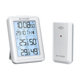 BlitzWolf® BW-TM01 LCD Tela Estação Meteorológica Sem Fio Digital Interior Externo Termômetro Monitor de Higrômetro Temperatura Umidade com Calendário e Alarme Relógio