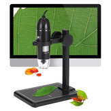 Microscópio digital USB 2MP 1600X com câmera, boroscópio, lupa e suporte de 8 luzes LED