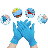 IPRee® 100 pezzi di guanti monouso blu per campeggio e picnic in nitrile. Prevengono la polvere, sono impermeabili all'acqua e all'olio e proteggono contro l'untuosità. Guanti di sicurezza.