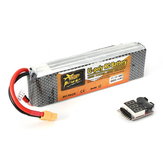 Batería Lipo ZOP Power 11.1V 5500mAh 3S 45C con enchufe XT60 y monitor remoto de batería