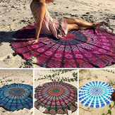 Honana WX-16 150cm Βοημίας Λεπτή Σιφόν Πετσέτα Παραλίας Χαλί Mandala Round Silk Scarf Bed Sheet Tapestry