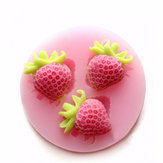 Silicon Strawberry Cake Fondant Mold Creative Baking Mold Ice Mold Multifunksjon Kjøkkenverktøy