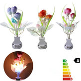 Mini cogumelo de tulipa suave romântico sensor de luz noturna decorativa para casa no quarto