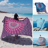 Honana WX-17 150x210cm Bohemya Tarzı Polyester Elyaf Plaj Havlusu Şal Mandala Dikdörtgen Yatak Örtüsü Tapestry