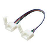 Largura de 10 milímetros de 4 pinos cabo de extensão de fio conectores sem solda para rgb LED tira