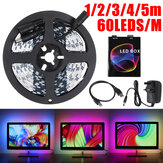 1M/2M/3M/4M/5M WS2812B 60LEDs/M Ambient Light USB Smart Strip Light Computer Monitor LCD Screen Backlight with UK Plug