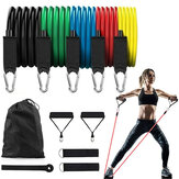 KALOAD 11-teiliges Set mit 150 lbs Widerstandsbändern aus Latex für Übungen, Ziehen und Erweiterung zu Hause, Fitness-Training im Fitnessstudio
