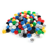 مجموعة من 140 غطاء زر تاكتيل دائري مختلف الألوان لمفاتيح اللمس 12x12x7.3 ملم