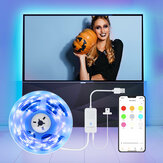BlitzWolf® BW-LT32 Pro Smart USB RGB TV Strip Light Kit 2M with Sync with Screen Color APP Remote Control Voice Control Multiple Scene Modes and Schedules Setting