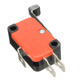 Interruptor de Contato de Alavanca de Rolo Longo Limitador de 3 Pinos Micro SPDT AC125~250V 15A (pacote com 10)