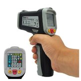 Mustool® MT6800 -50~800℃ Digital LCD Color Display Non Contact Infrared Laser Thermometer Temperature Tester Gun with 12 Indicative Ring + Temperature Difference Alarm + Dew Point Temperature + K-type