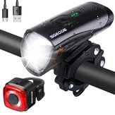 SGODDE Set di luci per bici ultra luminose Impermeabile USB ricaricabile 3 modalità Faro per bicicletta con fanale posteriore Ciclismo