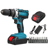 Drillpro Electric Power Drill Drivers 21V Cordless High Torque 28Nm 1450r/min 25-speed Adjustment with Drill Heads Ideal for Home DIY and Professional Use