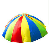 Guarda-chuva de arco-íris de 2 m para crianças ao ar livre brinquedo de pára-quedas jardim de infância pai-filho guarda-chuva rally