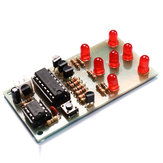 Elektronikus kocka barkácskészlet 5 mm-es piros LED érdekes alkatrészek NE555 CD4017 elektronikus gyártási csomag