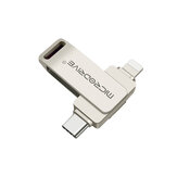 Microdrive TLO21 USB3.0 Flash Drive Type-C&iP Dual Interface 360° Rotation 64G/128G/256G High-speed Data Transmission for Laptop Phone Computer