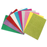 10 feuilles de papier adhésif pailleté de 8x12 pouces de couleurs assorties pour les loisirs créatifs et le scrapbooking