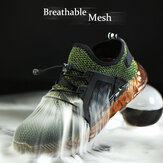 Automatic Shrink Shoelace Hiking Steel Toe Work Safety Mesh Anti-slip Anti-Collision Climbing Shoes