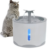 Fonte de água automática elétrica USB LED de 2,6 L para gatos, cães e filhotes, distribuidor de água para animais de estimação