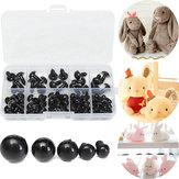 100 unids 6-12mm Ojos de Seguridad de Plástico Negro Para Muñecas Marionetas Animal Crafts Peluche de Juguete DIY Craft