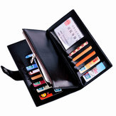 Bolso de mano de cuero PU de alta calidad para mujer con billetera larga, soporte para tarjetas y monedero