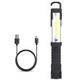 XANES XPE + COB 2 modos USB recargable LED Luz de trabajo rotativa cámping Linterna de emergencia LED Antorcha