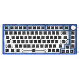 FEKER IK75 Tastaturbausatz mit 82 Tasten, Hot-Swappable, 75% RGB, kabelgebundenem bluetooth 5.0 2,4 GHz, Triple-Modus, Montageplatte, durchsichtiges blaues Gehäuse