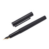 قلم حبر كتابة حجم EF / F 0.4 / 0.5 مم بوزن من البلاتين الجميل أسود-ذهبي للأعمال المكتبية من Hongdian H1 Metal Fountain