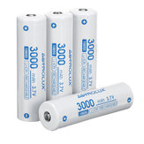 4 stuks Astrolux® C1830 3000mAh 3.7V 18650 Onbeschermde Li-ion Batterij Oplaadbare Lithium Power Cell 9,6A Hoogwaardig voor Nitecore Lumintop Fenix Olight Zaklampen RC Speelgoed