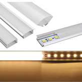 Suporte de canal de alumínio em forma de U/YW/V de 50 cm para luz de tira LED rígida abaixo da barra do armário