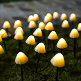 Luzes decorativas solares LED para exteriores em forma de cogumelo, IP66 à prova d'água, para decoração de jardins Garlands para móveis solares de celulas jardim fadas