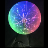 8 İnç Karışık Renkli Işık Plazma Topu Elektrostatik Ses Kontrollü Masa Lambası Sihirli Işık
