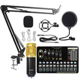 Kit microphone à condensateur BM800 pour enregistrement sonore en studio avec carte son Bluetooth V10X PRO Muti-fonctionnelle