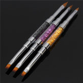 Dual-Head Acryl Französisch Nail Art UV Gel Pinsel DIY Malerei falsche Spitzen Pen Maniküre Werkzeuge 3 Farben
