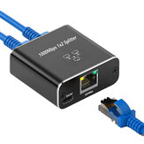 Adattatore splitter Ethernet RJ45 femmina da 1 a 2 per cavo di rete Gigabit 1 Gbps per PC portatile