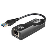Jinghua Z312 Conversor de placa de rede com fio Gigabit USB3.0 RJ45 Adaptador de cabo de rede externa para TV de notebook Caixa