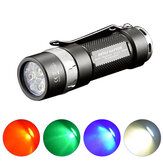 JETBEAM RRT03 8 Modos 1400LM XP-G3/219C LED+RGB Fuente de Luz de 4 Colores Linterna Táctica Impermeable IPX8 EDC + Tubo de Extensión
