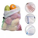10 τεμάχια επαναχρησιμοποιήσιμες τσάντες προϊόντων με σίτα για αποθήκευση φρούτων και λαχανικών κατά την αγορά ειδών τροφίμων