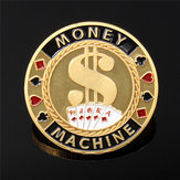 40 * 2.5mm Metal Poker Guard Card Protector Coin Chip Colour Gold επιχρυσωμένο με στρογγυλή πλαστική θήκη