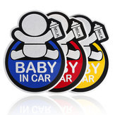 Dán nhãn Baby in Car bằng nhôm lên kính cửa sổ sau của ô tô, tem cảnh báo an toàn