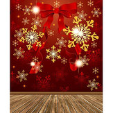 5x7ft الفينيل استوديو خلفية عيد الميلاد الأحمر البهجة التصوير الدعامة خلفية الصورة 