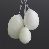 3Pcs Λευκό Σώμα Μασάζ Πέτρα Κολπικός Μυϊκός Σύσφιξη Kegel Άσκηση Αυγού
