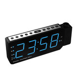 Sveglia proiettore LED Digital Display Snooze temperatura FM Radio proiettore Orologio