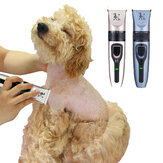 Oplaadbare elektrische huisdierentrimmer voof honden en katten met een geluidsarme haarknipper voof het verzofgen van het trimmen van het haar, scheren en knippen met een machine, scharen, kam, reinigingsbofstelset