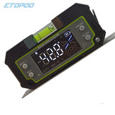 Nível digital Bluetooth ETOPOO com inclinômetro de LCD, transferidor eletrônico de dois eixos, régua de ângulo triangular e medidor de medição