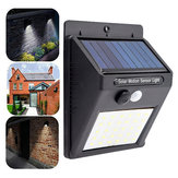 2pcs Solar Powered 30 LED PIR Motion Sensor Αδιάβροχο φωτιστικό τοίχου για εξωτερική αυλή κήπου 3 λειτουργίες