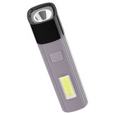 XANES® dupla fényű LED + COB mini zseblámpa mobiltelefon tápegység USB-C újratölthető SOS kültéri túlélési eszköz kempingezéshez az éjszakai horgászathoz