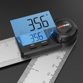 LOMVUM Digitális szögmérő szögmérő 400mm 360 fokos szög mérés metrikus brit rendszer LCD Goniometer Inclinometer